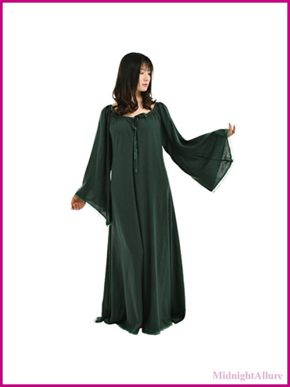 Medieval Renaissance Chemise Dress Women's Costume Bell Sleeve Lace